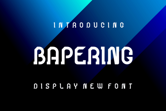 Bapering: A Distinctive Display Typeface for Business Branding