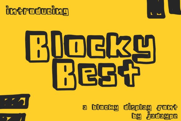 Blocky Best: A Quirky Display Font for Playful Branding Projects