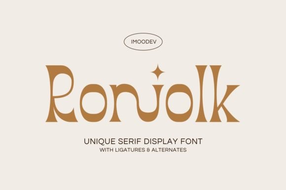 Roniolk: A Chic Display Font for Modern Brand Design